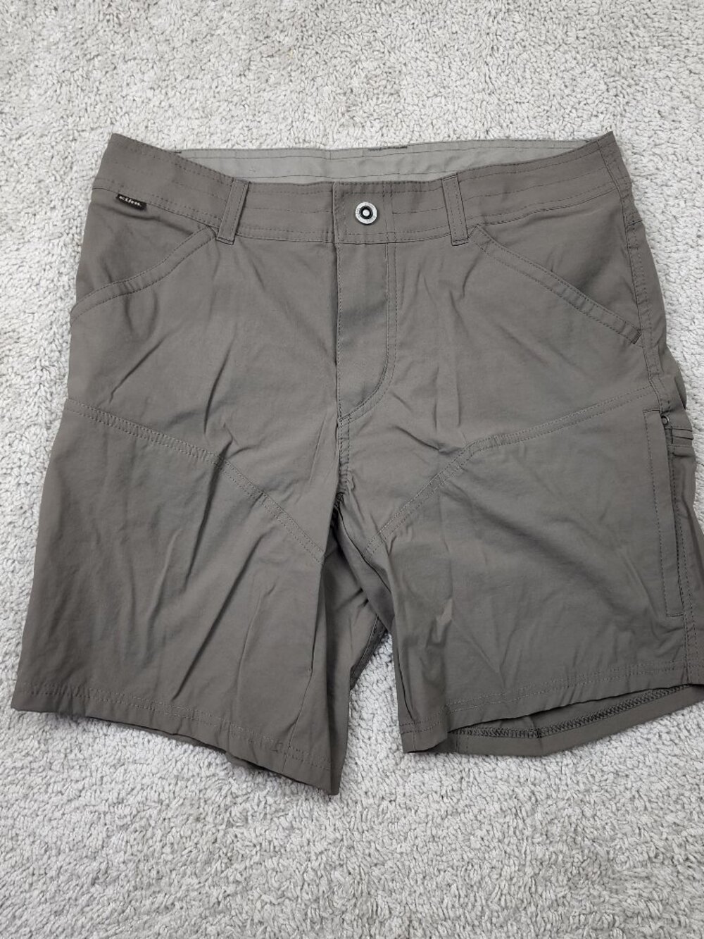 Kuhl REI Shorts Men's 32x8 Brown Grey Utility Pockets Gorpcore Hiking Camp